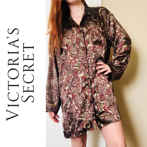 Victoria's Secret Other - Vintage Victoria’s Secret Paisley Print Silk Shirt